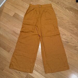 Wide leg linen pants